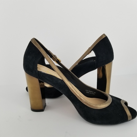 cole haan black suede pumps